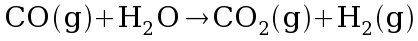 Oxidação do monóxido de carbono.