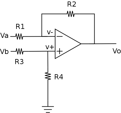 Amplificador diferencial ou subtrator