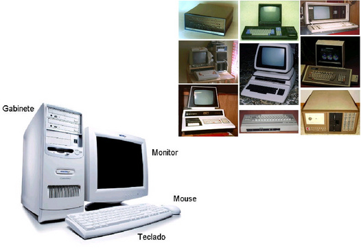 Os primeiros modelos e o PC atual. (Fonte:Laercio Vasconcelos)